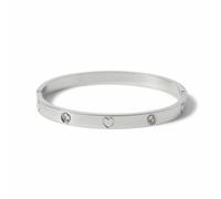 Freedom Silver-tone Stainless Steel Heart Bracelet