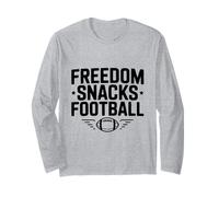 Freedom Snacks for Football Lovers Game Day Fun Long Sleeve T-Shirt