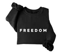 Freedom Sweashirt Women Vintage Democracy American Patriot Freedom Shirt Unisex Black
