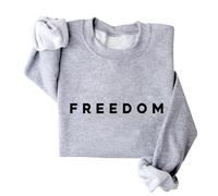 Freedom Sweashirt Women Vintage Democracy American Patriot Freedom Shirt Unisex Grey