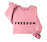 Freedom Sweashirt Women Vintage Democracy American Patriot Freedom Shirt Unisex Pink