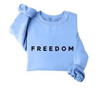 Freedom Sweashirt Women Vintage Democracy American Patriot Freedom Shirt Unisex Sky Blue