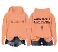 Freedom Sweatshirt & Hoodies For Women Men When People Stop Talking That's When Violence Happens Shirt