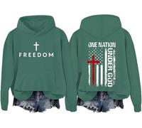 Freedom Sweatshirt One Nation Under God Hoodie Patriotic Sweatshirts For Men Women