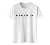 Freedom T-Shirt - America Freedom White Tshirt Political Top Statement Tee Patriotic，Freedom T Shirt Vintage Democracy American Patriot Freedom Shirts (UK, Alpha, 3XL, Regular, Regular, White)