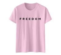 Freedom T-Shirt - Charlie Kirk T Shirt - America Freedom White Tshirt Political Top Statement Tee Patriotic 2025 (UK, Alpha, 3XL, Pink)