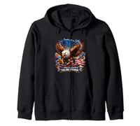 Freedom Talon Storm Patriotic Eagle Art Zip Hoodie