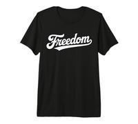 Freedom Team Retro Art Baseball Font Premium T-Shirt