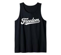 Freedom Team Retro Art Baseball Font Tank Top