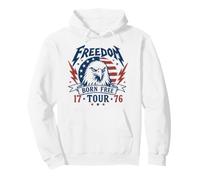 Freedom Tour 1776 Retro Eagle Born Free 4th Of July Pullover Hoodie