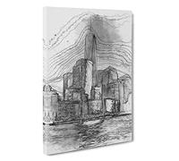 Freedom Tower in New York City Canvas Print | Gallery Wrapped 30mm Frame Wall Art | 30x20 inches | Ready to Hang | Modern Cityscape Picture | Living Room Bedroom Lounge Office