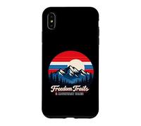 Freedom Trails Mountain Tales 4th of July Patriotic Retro Case for iPhone XS Max
