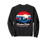 Freedom Trails Mountain Tales 4th of July Patriotic Retro Sweatshirt