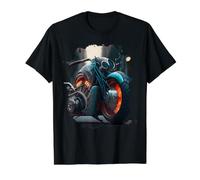 Freedom Two Wheels the Epic Dark Motorbike Value Graphic T-Shirt, Men, Black, M