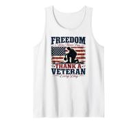 Freedom was Never Free Thank A Veteran Every Day Tank Top