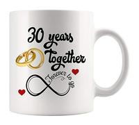 Freedomlook 30th Wedding Anniversary For Him And Her, 30th Anniversarys For Her Him, 30th Anniversary Mug For Husband & Wife, 30 Years Together, Married 30 Years, 30 Years Couple (11 oz)