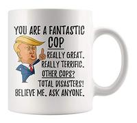 freedomlook Funny Cop Coffee Mug, Policeman Trumps, Police Officer Birthday, Funny Polices For Men & Women, New Cop (11 oz)