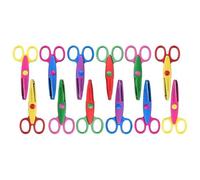 Freedy Designer Shape Cutter Scissor Pack of 12 Different Design, Zig Zag Scissor for DIY Craft Work, Project Work, Border Making and Scrapbooking, Multicolor, Designer Shape Scissor Pack of 12 w
