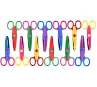 Freedy Designer Shape Cutter Scissor Pack of 12, Zig Zag Scissors for DIY Craft Work, Project Work, Border Making and Scrapbooking, Multicolor, Stainless Steel Blades, Plastic Handles