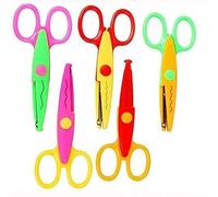 Freedy Designer Shape Cutter Scissor Pack of 5 Different Design, Zig Zag Scissor for DIY Craft Work, Project Work, Border Making and Scrapbooking, Multicolor, Designer Shape Scissor Pack of 5 z