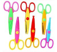 Freedy Multicolor Designer Shape Cutter Scissor Pack of 6, Zig Zag Scissors for DIY Craft Work, Project Work, Border Making and Scrapbooking