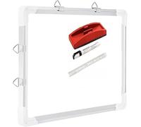 Freedy Non Magnetic 1 X 1 Feet Double Sided White Board and Chalk Board Front Side Whiteboard Marker Surface and Back Side Chalkboard Surface (Duster Marker Scale) e