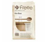 FREEE by Doves Farm Gluten Free Rice Flour 1kg x 1 - Naturally Milled White & Brown Rice for Baking, Thickening & Cooking - Vegan, Coeliac & Gluten-Free Diets with Welari Thank You Card | (1 Pack)