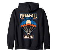 Freefall Count 31075 Global Skydiving Record Zip Hoodie