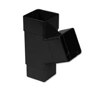 FreeFlow Black Square Downpipe Branch Connector, Rain Water Systems