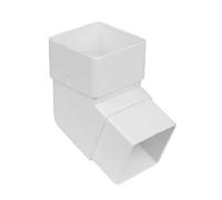 Freeflow White Square Downpipe 112.5 Degree Offset Bend, Rain Water Systems