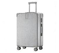 FREEFLY Hard Shell Suitcases Cheap Cabin Suitcase Carry on Luggage Medium Suitcase Lightweight Suitcase with Silent Universal Wheels,Silver,26in