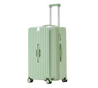 FREEFLY Hard Shell Suitcases Medium Cabin Suitcase Carry on Luggage Medium Suitcase 4 Wheels Lightweight Cabin Size Suitcase with Port Cup Holder,Green,20in