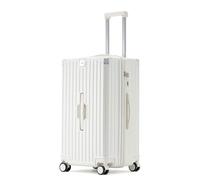 FREEFLY Hard Shell Suitcases Medium Medium Suitcase 4 Wheels Lightweight Suitcase Medium Size Hard Shell Suitcase 4 Wheels Lightweight Collapsible Suitcase with 360° Universal Wheel,White,24in