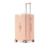 FREEFLY Hard Shell Suitcases Medium Medium Suitcase 4 Wheels Lightweight Suitcase Medium Size Hard Shell Suitcase 4 Wheels Lightweight Collapsible Suitcase with 360° Universal Wheel,Pink,22in