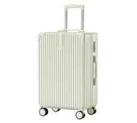 FREEFLY Hard Shell Suitcases Medium Medium Suitcase 4 Wheels Lightweight Suitcase Medium Size Hardshell Suitcase 4 Wheels Lightweight Suitcase with Wheels 360° Universal Wheel,White,24in
