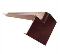 Freefoam Plain Fascia Board Internal Corner (Single) - Woodgrain Rosewood