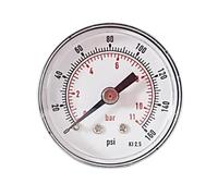 Freeford Instrumentation UK Pressure Gauge 40mm 0/160 PSI & 0/10 Bar 1/8" BSPT Back
