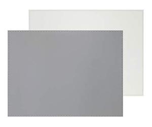Freeform FFPM1758 Placemat Imitation Leather, White/Grey, 40 x 30 cm