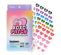 FreeGo Xoxo Hydrocolloid Patches for Grains 120 Pieces Cute and Colorful Hearts Salicylic Acid Niacinamide Cica Tea Tree Eucalyptus Absorb Pimples and Protect Skin