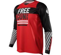 Freegun Devo Danger Motocross Jersey, black-red, size M for Men
