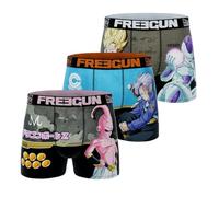 FREEGUN Dragon Ball Z Men's Boxer Shorts, Goku, Trunks and Buu (Pack of 3), Blue/Pink/Black, M