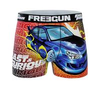 FREEGUN Fast & Furious Men's Boxer Shorts (S, Red Skyline), Red Skyline, S