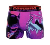FREEGUN Men's Boxer Shorts Batman | Elastic Waistband Microfibre Neon Purple Novelty Gift Size L