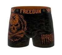 FREEGUN Men's Boxer Shorts Microfibre Rock & Tattoo HYRAW, Bar, L