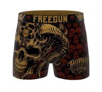 FREEGUN Men's Boxer Shorts Microfibre Rock & Tattoo HYRAW, Hor, M