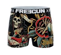 FREEGUN Men's Boxer Shorts Microfibre Rock & Tattoo HYRAW, Trust No One, XL