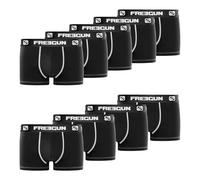 FREEGUN Men's Fg/Sol/Am/1/Pk9 Boxer Briefs, Black/White, M (Pack of 9)