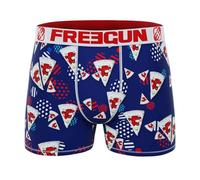 FREEGUN Men's Microfibre Boxer Shorts The Laughing Cow, Blue 2, M