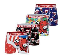 FREEGUN Men's Microfibre Boxer Shorts The Laughing Cow, Pack of 4 Lvq2, L