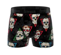 FREEGUN Men's Microfibre Skull Boxer Shorts, Muerte 98, L
